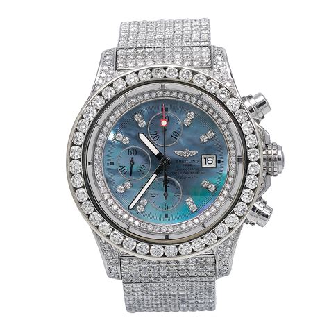 breitling super avenger iced out|breitling super avenger 48mm.